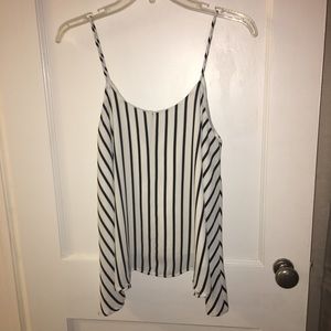 Black and white striped top